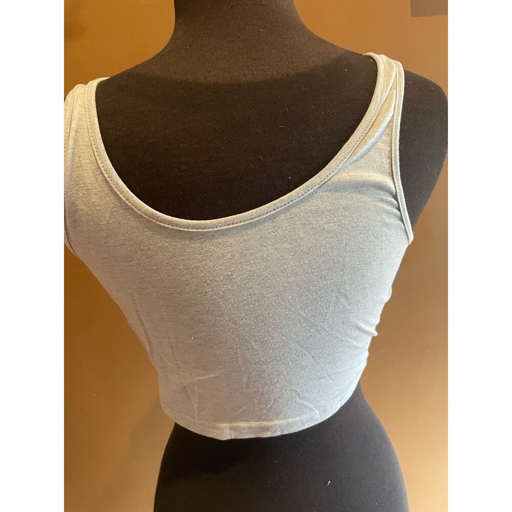 Women's Small Light Gray Cropped Tank Loungewear GUC Athletic